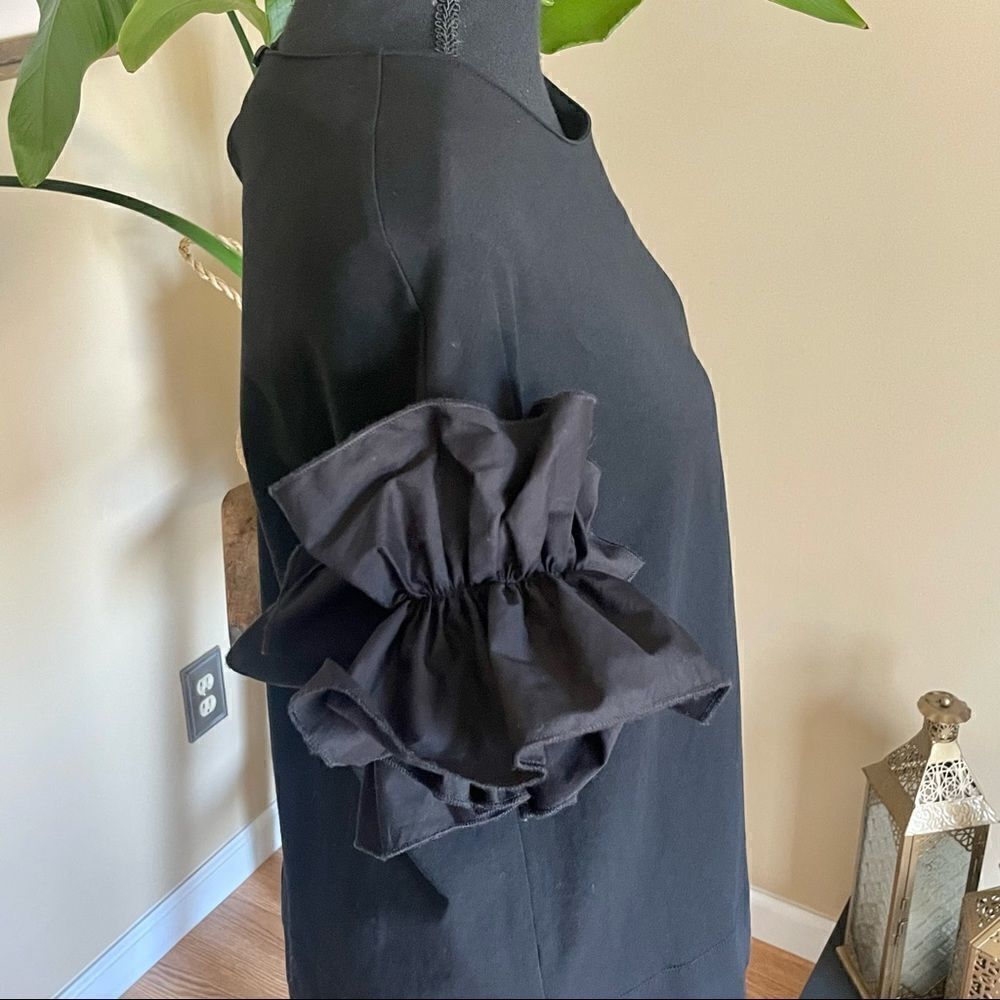 𝅺Drew Black Ruffle Sleeve Top - Picture 3 of 10